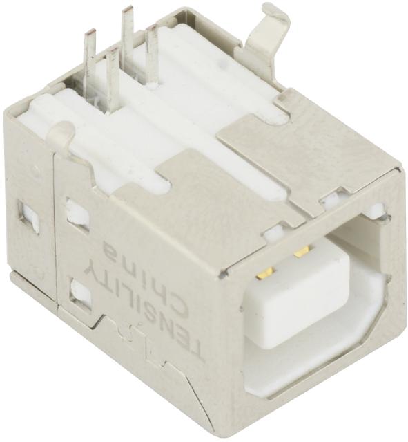 Tensility International-54-00018 Connector USB Conn USB Type B RCP 4 POS 2.5mm Solder RA Thru-Hole 4 Terminal 1 Port