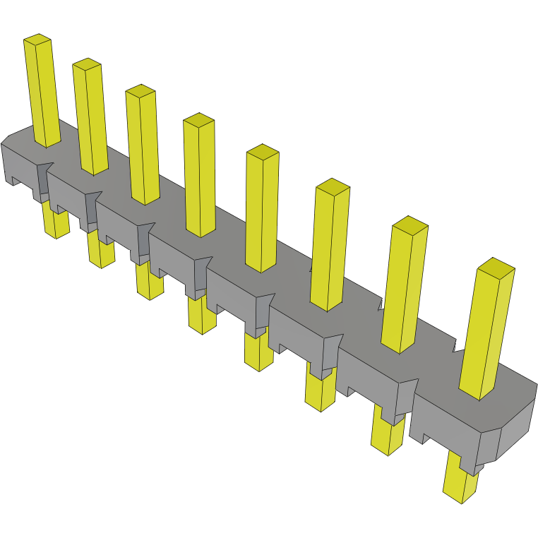Samtec-MTLW-108-06-G-S-150 Steckverbinderleisten und Leiterplattenbuchsen Conn Unshrouded Header HDR 8 POS 2.54mm Solder ST Top Entry Thru-Hole Bulk