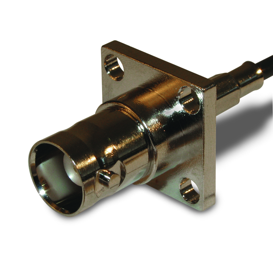 Amphenol RF-112288 Raccordement FR Conn BNC 0Hz to 4GHz 50Ohm Crimp ST Flange Mount RCP Gold