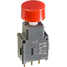 NKK Switches-AB15AP-FA Interruttore a pressione Switch Push Button ON (ON) SPDT Round Plunger 0.1A 28VAC 28VDC 0.4VA Momentary Thru-Hole PC Pins