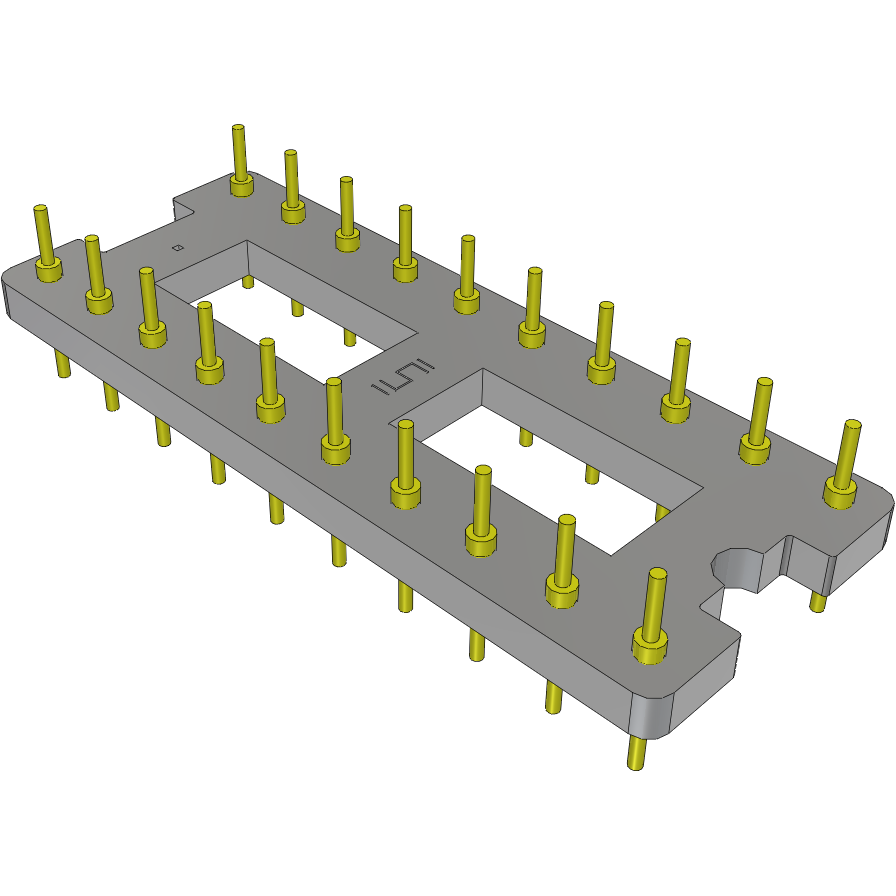 Samtec-APO-320-G-T Prise de raccordement Conn DIP Adapter HDR 20 POS 2.54mm ST Thru-Hole Bulk