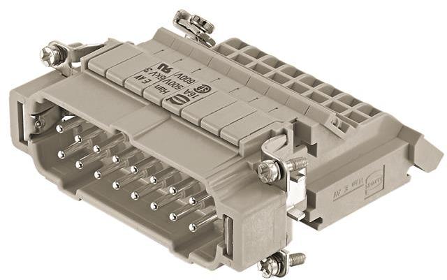 HARTING-09330164625 Autre raccordement Han E AV 16 Pos. M Insert Term Block