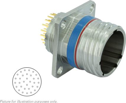 SOURIAU-8D0C19F32PN Connettore circolare Conn Circular PIN 32 POS Solder ST Flange Mount 32 Terminal 1 Port