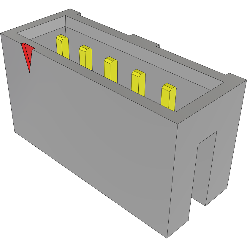 Samtec-TSS-105-01-L-S Steckverbinderleisten und Leiterplattenbuchsen Conn Shrouded Header (4 Sides) HDR 5 POS 2.54mm Solder ST Top Entry Thru-Hole Bulk