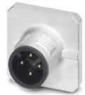 PHOENIX CONTACT-1456417 Sensor Accessories Sensor/actuator flush-type plug, 4-pos. socket, M12, A-coded, front/square flange mounting, wave soldering