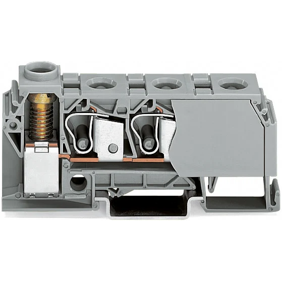 WAGO-284-621 Connector Terminal Blocks Conn Distribution Terminal Block F 4 POS ST DIN Rail 125A Box