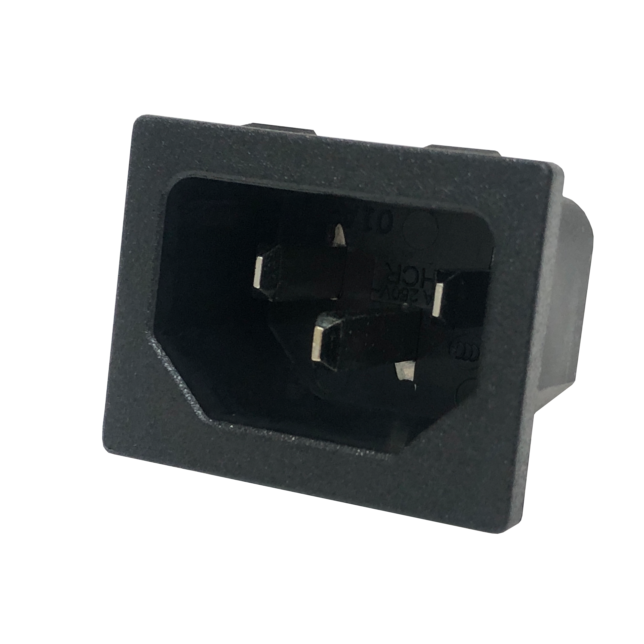 ADAM TECH-IEC-C-1 Steckverbinder IEC Male Inlet Snap in Panel Mount