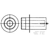 TE Connectivity-5-861258-1 Potencia del conector Conn LGH RCP 1 POS Solder ST Thru-Hole 1 Terminal 1 Port Package