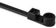 HellermannTyton-T50ML0C2 Kabelbinder Cable Ties, Screw Mount Polyamide 6/6 Black 100mm 225N Bag