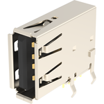 Amphenol Communications Solutions-GSB19111RKEU Connector USB Conn USB 2.0 Type A RCP 4 POS 1.4mm Solder RA Thru-Hole 4 Terminal 1 Port T/R