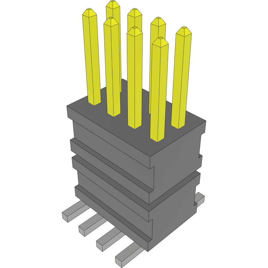 Samtec-FW-04-03-L-D-230-170 Cabezales del conector y receptáculos PCB Conn Board Stacker HDR 8 POS 1.27mm Solder ST Top Entry SMD FLEX STACK™ Layer
