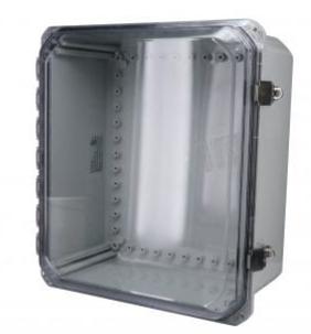 Bud Industries-DPH-28713-C Scatole, contenitori e rack Light Gray Polycarbonate Bracket Mount Heavy Duty NEMA 6P/IP68 Hinged Cover PC Enclosure