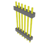 Conn Board Stacker HDR 6 POS 2.54mm Solder ST Top Entry Thru-Hole Bulk