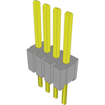 Conn Unshrouded Header HDR 4 POS 1.27mm Solder ST Top Entry Thru-Hole Layer