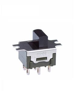 NKK Switches-MS22BFW01 Interruttore a slitta Switch Slide ON None ON DPDT Top Slide 6A 250VAC 100000Cycles Solder Lug Panel Mount