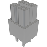 Conn Isolated Power Socket Strip SKT 4Power POS 2.54mm Solder ST Top Entry Thru-Hole Mini Mate® Bulk