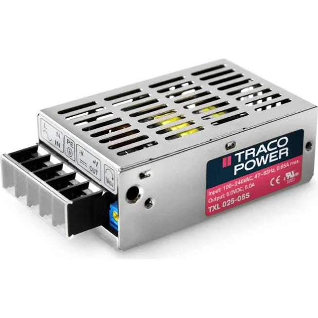 Traco Power-TXL 025-24S AC to DC Power Supplies AC/DC Power Supply Single-OUT 24V 1.1A 25W 5-Pin