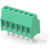 TE Connectivity-282834-6 Connector Terminal Blocks Conn Eurostyle Block M 6 POS 2.54mm Solder ST Thru-Hole 10A/Contact Box
