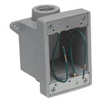 F.D. Gray Glass-Filled Polyester Box, 19.05mm Threaded Knock-out Openings