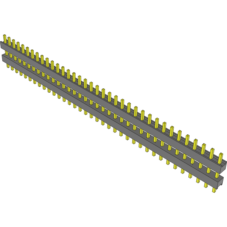 Samtec-DW-36-08-T-S-312 Steckverbinderleisten und Leiterplattenbuchsen Conn Board Stacker HDR 36 POS 2.54mm Solder ST Top Entry Thru-Hole Bulk