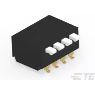 TE Connectivity-ADP04S04 Commutateur DIP Switch DIP OFF ON SPST 4 Piano 0.1A 24VDC Gull Wing 2.54mm SMD Tube