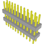 Conn Board Stacker HDR 22 POS 2mm Solder ST Top Entry Thru-Hole Bulk