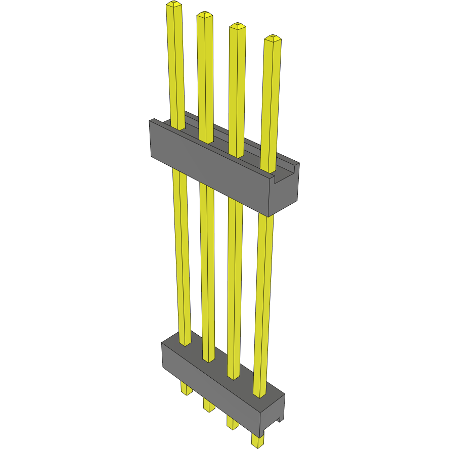 Samtec-DW-04-13-S-S-825 Connector Headers and PCB Receptacles Conn Board Stacker HDR 4 POS 2.54mm Solder ST Top Entry Thru-Hole Bulk