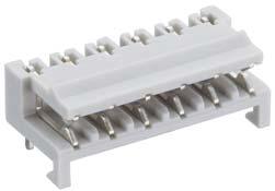 Lumberg-KBW 08 Cabezales del conector y receptáculos PCB Conn Shrouded Header HDR 8 POS 5mm Solder RA Thru-Hole Bulk