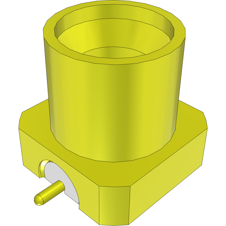 Samtec-SMPM-PF-P-EG-ST-SM-1 RF-Steckverbinder Conn SMPM 0Hz to 65GHz 50Ohm Solder ST SMD PL Gold Over Nickel Tray
