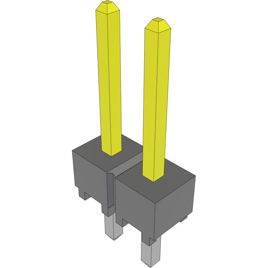 Samtec-HTSW-102-24-F-S Steckverbinderleisten und Leiterplattenbuchsen Conn Unshrouded Header HDR 2 POS 2.54mm Solder ST Top Entry Thru-Hole Bulk