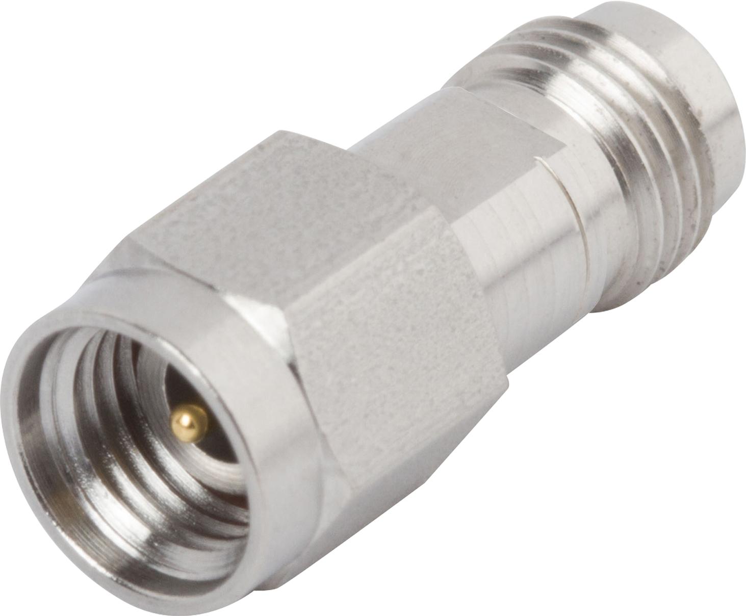 Amphenol SV Microwave-SF1116-6003 RF-Steckverbinder Conn SVK-SMA Adapter 0Hz to 40GHz 50Ohm ST PL/RCP Gold Over Nickel Tray