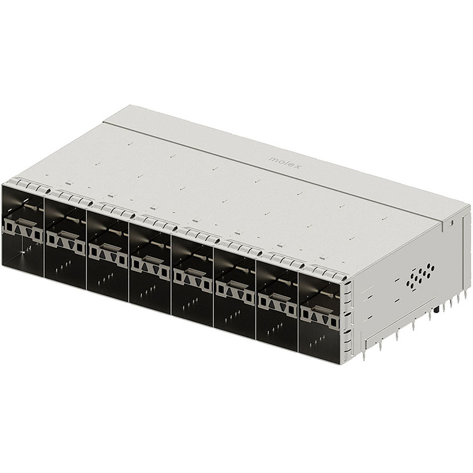 Molex-1712248031 Steckverbinder, Telefon und Telekommunikation Conn zSFP+ F 320 POS 0.8mm Press Fit RA Thru-Hole 320 Terminal 16 Port zSFP Plus Tray