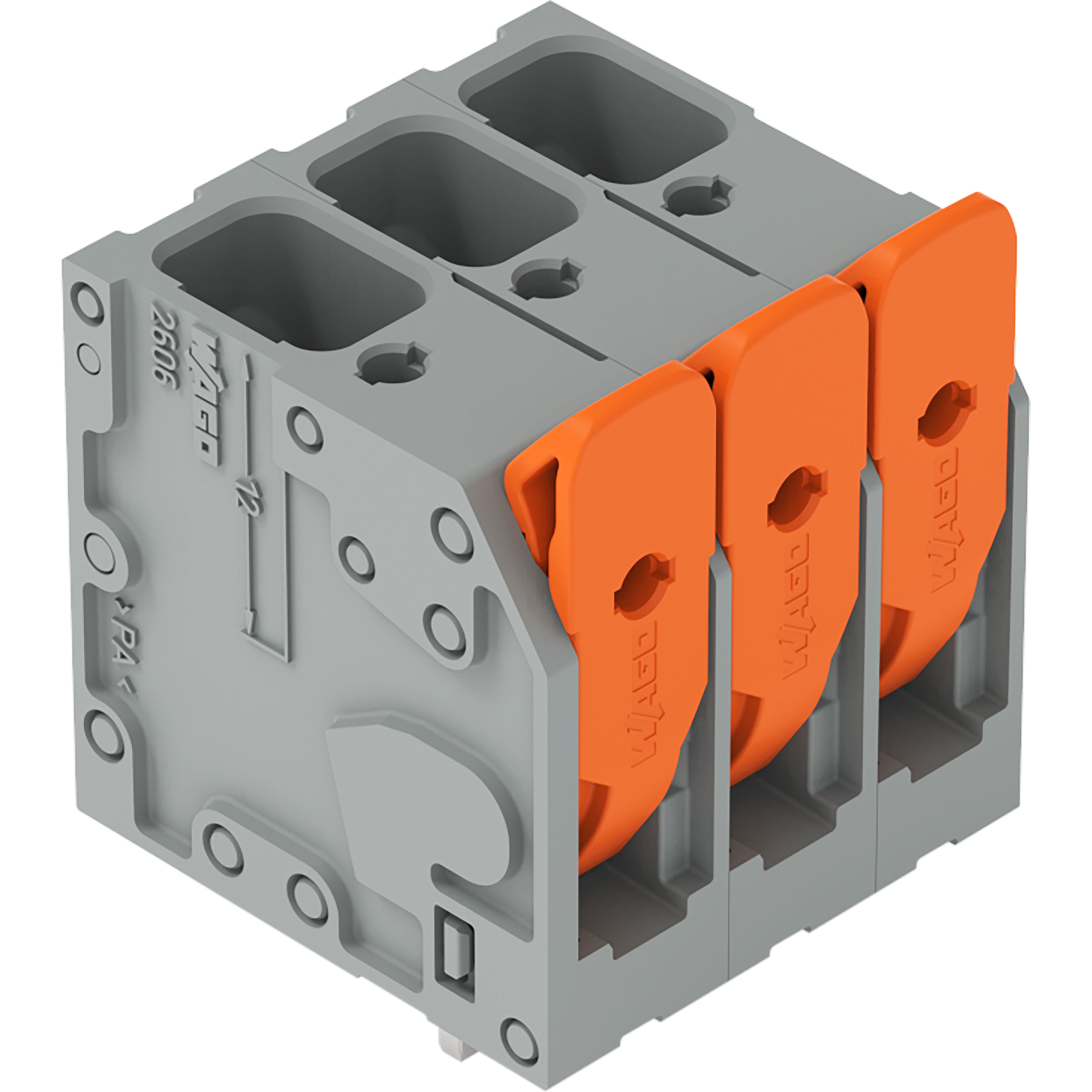 WAGO-2606-3105/020-000 Steckverbinder, Klemmenblöcke Conn Terminal Block 5 POS 7.5mm Solder RA Thru-Hole 41A Box