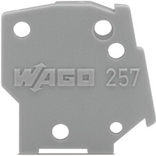 WAGO-257-200 Steckverbinderzubehör End Plate, snap-fit type, 1 mm thick
