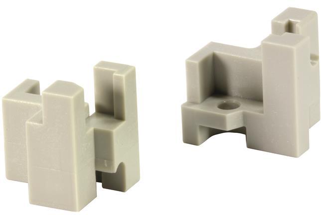 HARTING-09060009908 Steckverbinderzubehör Connector Accessories Fixing Bracket Straight Thermoplastic Pebble Gray
