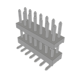 Conn Board Stacker HDR 14 POS 2mm Solder ST Top Entry SMD Tube