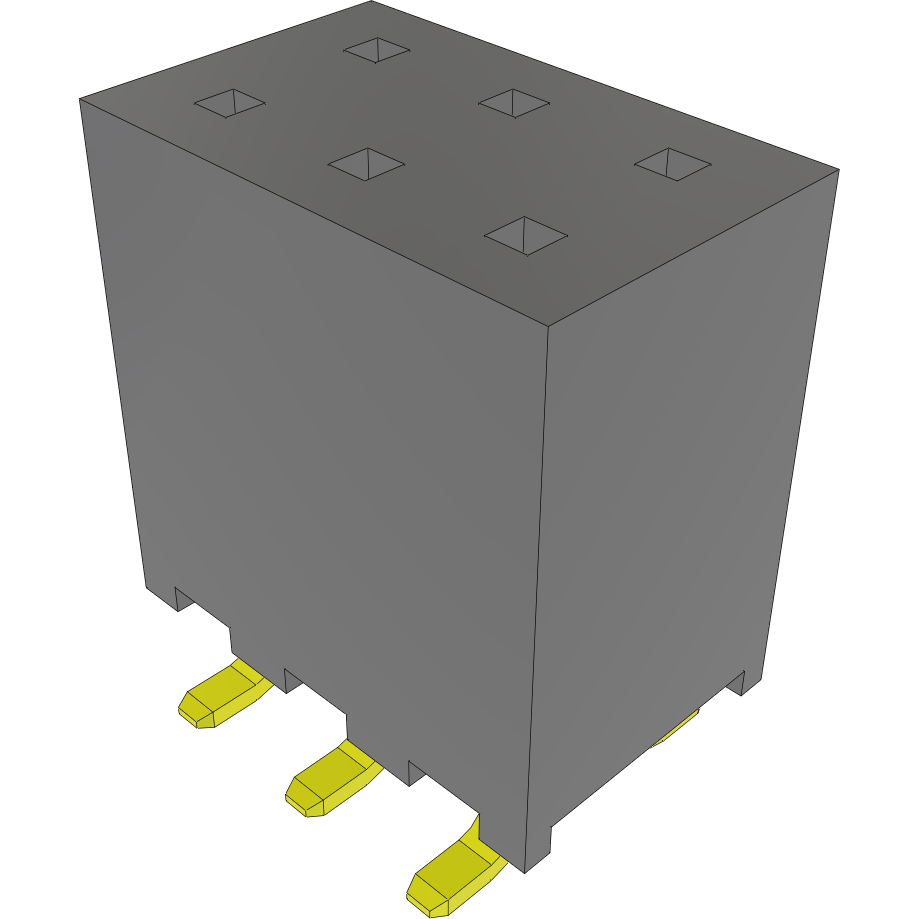 Samtec-SQW-103-01-S-D-VS Steckverbinderleisten und Leiterplattenbuchsen Conn Socket Strip SKT 6 POS 2mm Solder ST Top Entry SMD Bulk