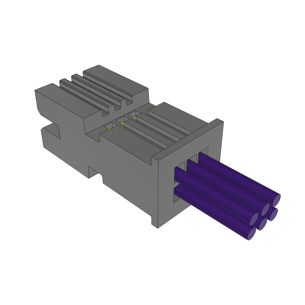 Samtec-TFSD-03-28-G-24.00-S Andere Kabelbaugruppen Cable Assembly Discrete Wire 0.609m 28AWG Terminal Strip 6 POS HDR Crimp Layer