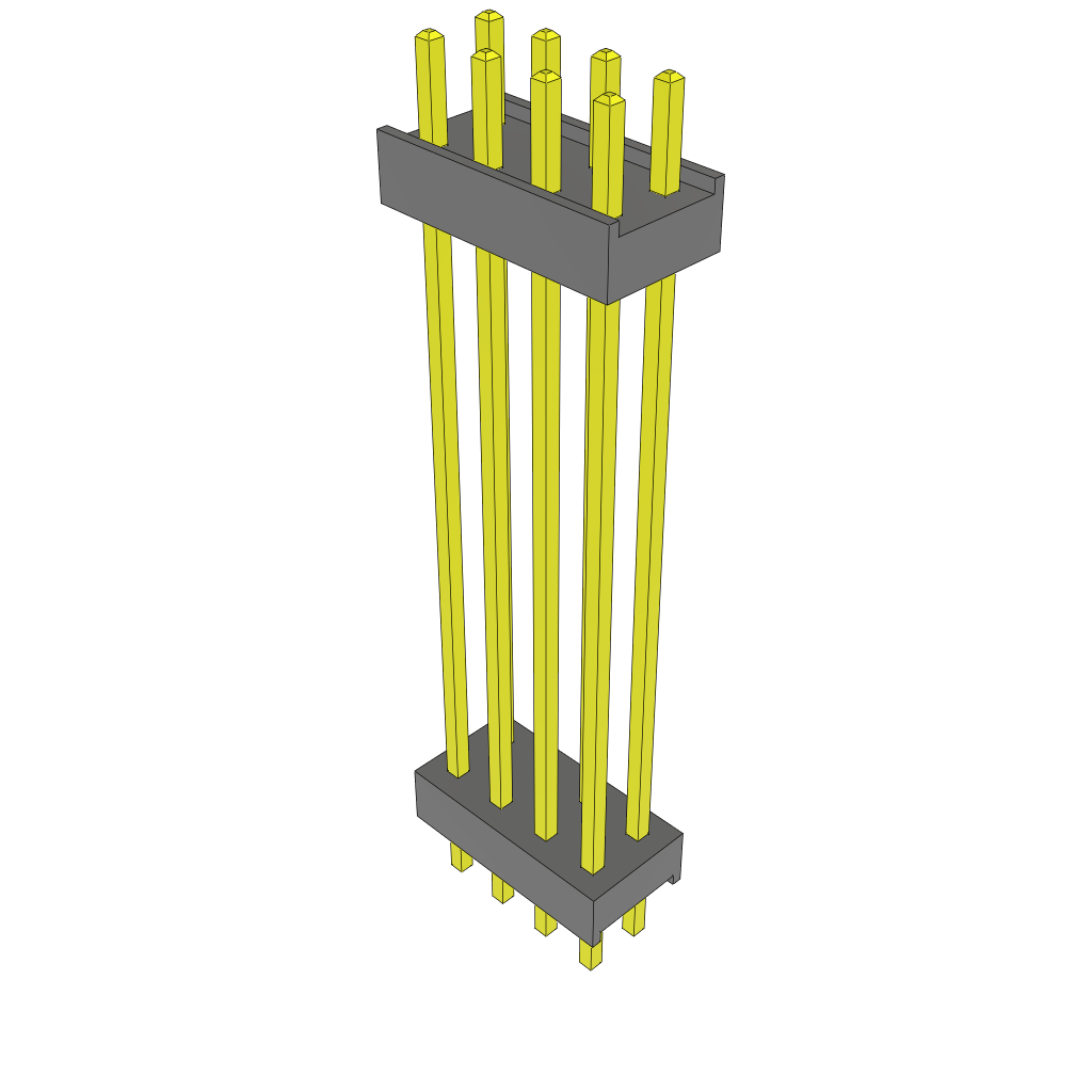 Samtec-ZW-04-14-T-D-1185-120-LL 连接器插头及 PCB 插座 Conn Board Stacker HDR 8 POS 2.54mm Solder ST Top Entry Thru-Hole Bulk