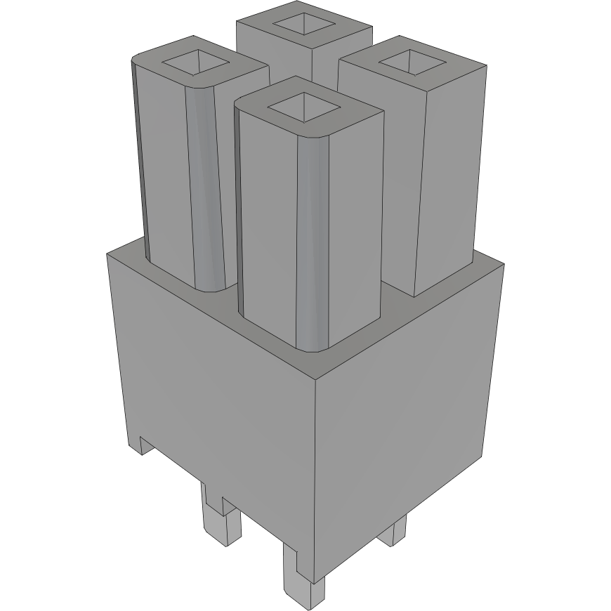 Samtec-IPS1-102-01-L-D Steckverbinderleisten und Leiterplattenbuchsen Conn Isolated Power Socket Strip SKT 4Power POS 2.54mm Solder ST Top Entry Thru-Hole Mini Mate® Bulk