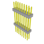 Conn Board Stacker HDR 16 POS 2mm Solder ST Top Entry Thru-Hole Bulk