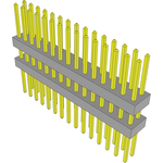 Conn Board Stacker HDR 30 POS 2mm Solder ST Top Entry Thru-Hole Bulk
