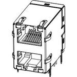 Bel Fuse-2-1840643-3 Steckverbinder, Telefon und Telekommunikation GIGABIT 2X1 W/ LED