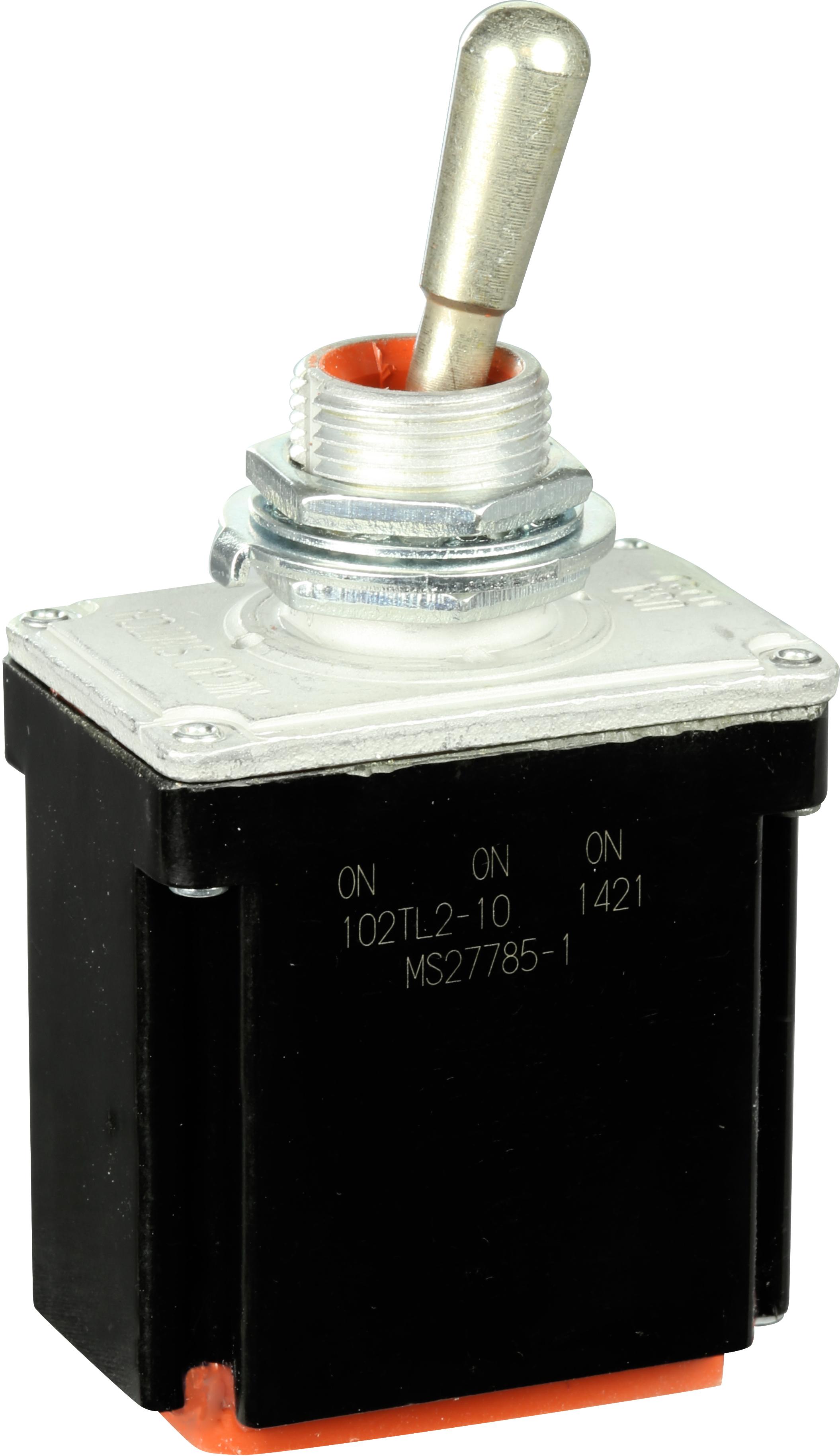 Honeywell-102TL2-10 Switch Toggle Switch Toggle ON ON ON SP3T Round Lever IWTS 20A 277VAC 250VDC Panel Mount with Threads