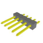 Conn Unshrouded Header HDR 5 POS 2.54mm Solder RA Side Entry SMD Tube