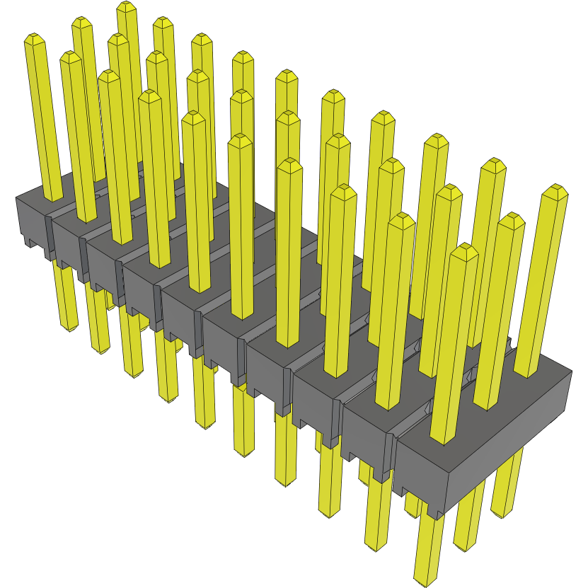 Samtec-TSW-110-25-S-T-LL Piastre connettori e prese PCB Conn Unshrouded Header HDR 30 POS 2.54mm Solder ST Top Entry Thru-Hole Bulk
