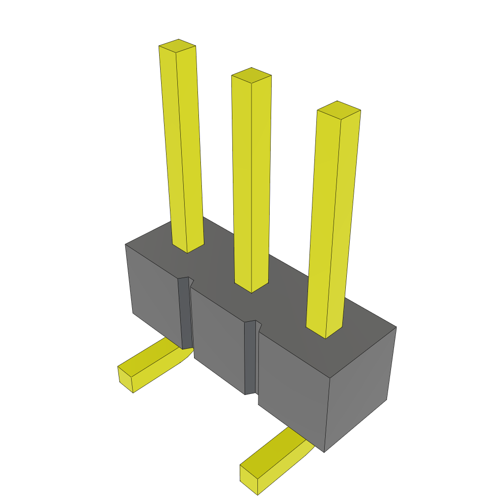Samtec-TSM-103-01-T-SV Steckverbinderleisten und Leiterplattenbuchsen Conn Unshrouded Header HDR 3 POS 2.54mm Solder ST Top Entry SMD Bulk