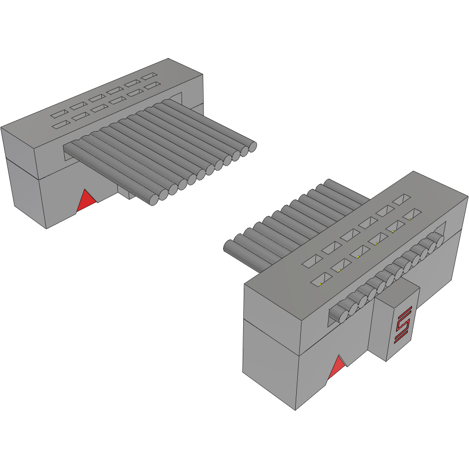 Samtec-FFSD-06-D-02.00-01-N Flachband Kabelbaugruppen Cable Assembly 0.05m 30AWG 0.64mm 12 to 12 POS IDC Connector to IDC Connector F-F TIGER EYE™ Bulk