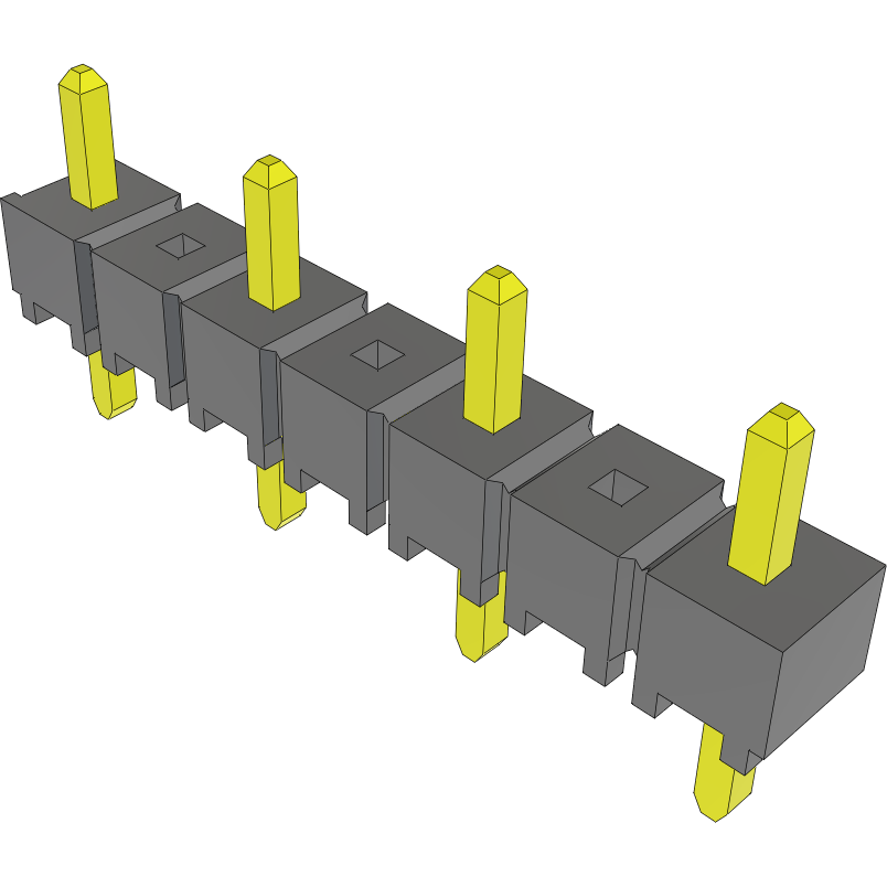 Samtec-TSW-204-06-T-S Piastre connettori e prese PCB Conn Unshrouded Header HDR 4 POS 5.08mm Solder ST Top Entry Thru-Hole Bulk