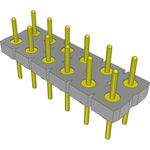 Conn Unshrouded Header HDR 12 POS 2.54mm Solder ST Top Entry Thru-Hole Tube